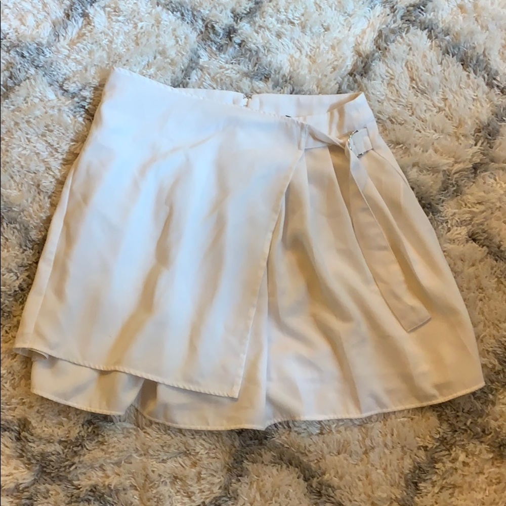 White skater skirt